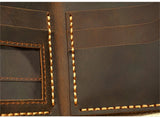 Genuine Leather Men Wallet Retro