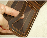 Genuine Leather Men Wallet Retro