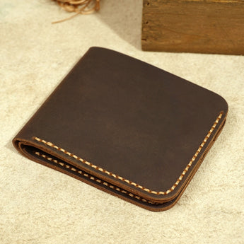 Genuine Leather Men Wallet Retro
